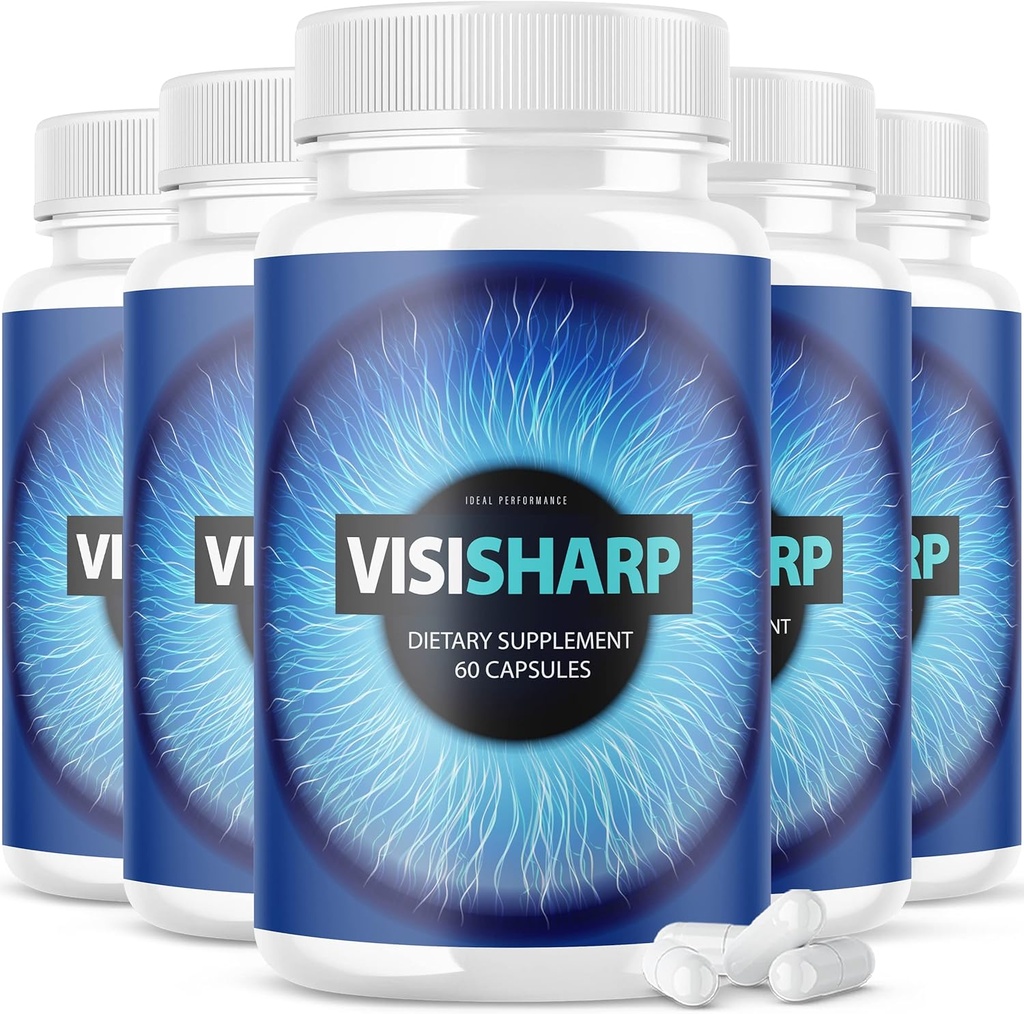 (5 Pack) Visisharp Formule avancée de santé des yeux pour les pilules pour yeux Supplément Visi Sharp (300 Capsules)