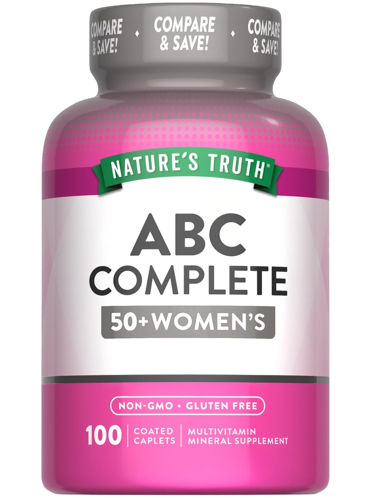 Nature's Truth Women's 50+ Multivitamin Caplets | 100 Count | with Vitamin A, C, D, E and Zinc | Non-GMO & Gluten Free Supplement