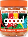 Goood Probiotic & Prebiotic Gummies - Gummies probiotiques pour les femmes et les hommes avec enzyme digestive - sans sucre pour les enfants Gummies probiotiques - Gummies non-OGM et fibre végétalienne pour le soulagement des ballonnements - Lemon Flavor