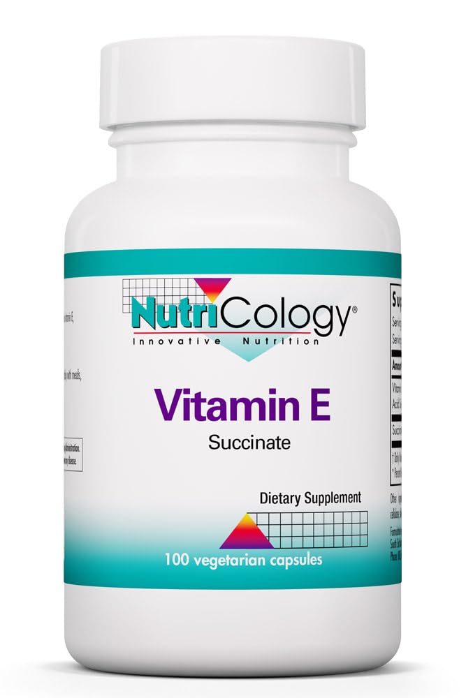 Nutricologie Vitamine E Succinate Supplément - pour les hommes et les femmes, 400 UI D-Alpha-Tocopheryl, Antioxydant, Capsules végétariennes - 100 Compte