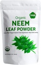 Iyasa Holistics Organic Neem Powder Ayurveda herb and superfood, Supports Blood and Liver Purification, Promotes Healthy Hair and Clear Skin, Resealable Bag of 16 oz/ 453g