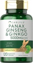 Carlyle Panax Ginseng & Ginkgo 5000mg.120 Capsules végétariennes.