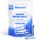 Neti Pot Salt Packets - 100 Packets Saline enrobés individuellement pour le lavage nasal