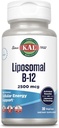 KAL Vitamine liposomique B12 2500 mcg, Haute absorption, Technologie liposomique, Soutien énergétique cellulaire, Capsules végétaliennes, Sans gluten, Fabriqué sans soja, 30 portions