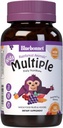 Bluebonnet Nutrition Rainforest Animalz Comprimé à croquer, Multivitamines et minéraux, Vitamine C, D3, Fer, Sans gluten, Sans lait, Casher, 180 Comprimés à croquer, Arôme mixte