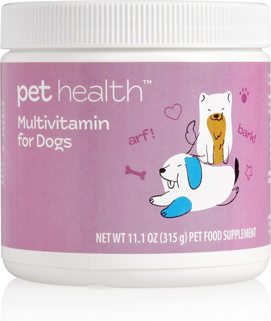 Formule multivitamine pour la santé des animaux pour chiens, favorise la peau et le manteau sains, la croissance saine, les os forts et les dents, soutient le système immunitaire, Market America (90 portions)
