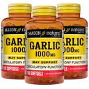 MASON NATURAL Huile d'ail 1000 mg, 300, jour d'approvisionnement Softgels, soutient la fonction circulaire normale, 3 Pack