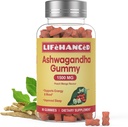 Ashwagandha Gummies, LAB Testé, 60 Comte,1500mg,3% Withanolides,Peach Mango Flavour, Supplément idéal pour votre famille entière.