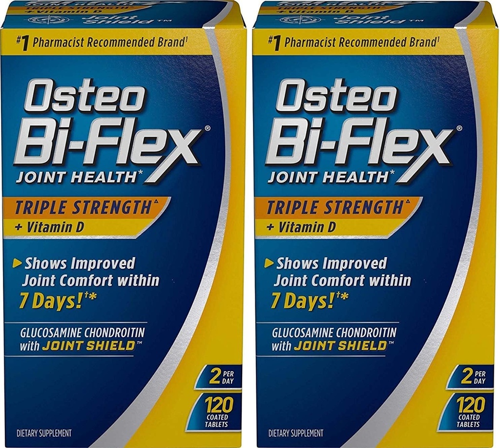 Ostéo Bi-Flex Triple Force avec vitamine D, 120 comprimés enduits (paquet de 2)