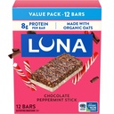 Barre LUNA - Chocolat Poppermint Stick Flavor - Snack Bars - Non-OGM - Barres protéinées sans gluten - Fabriqué avec de l'avoine biologique (12 Pack)