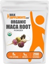 BulkSupplements.com Poudre de maca biologique - poudre de racine de maca biologique, supplément super-alimentaire - sans gluten, 5g par portion, 1kg (2,2 lbs) (paquet de 1)