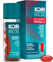 Kori Krill Oil Omega 3 Supplément, Antarctique Krill Oil avec absorption supérieure par rapport à l'huile de poisson, 1200mg Softgels, 30 Softgels, EPA & DHA