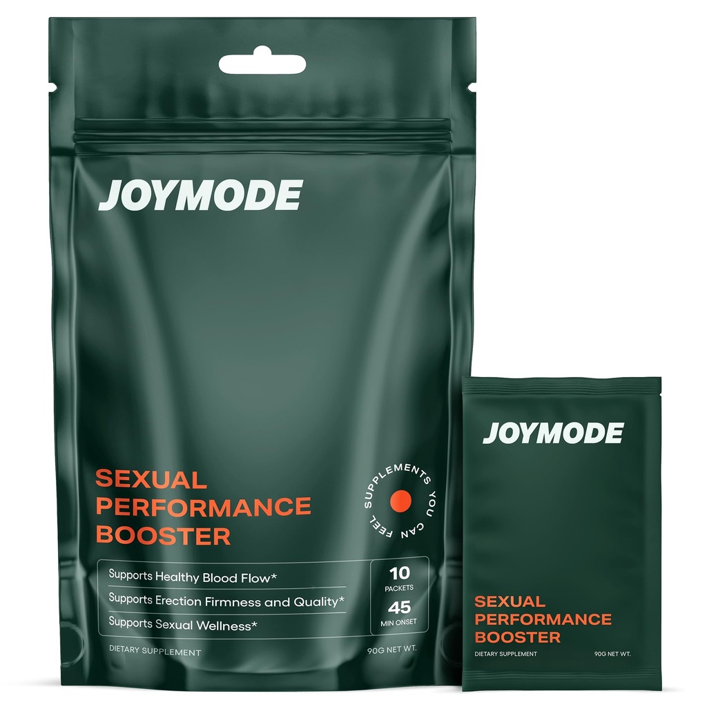 JOYMODE Performance Booster w/Arginine Nitrate, L-Citrulline, Vitamine C, & Ginseng - Soutient le flux sanguin d'oxyde nitrique et la qualité de l'érection