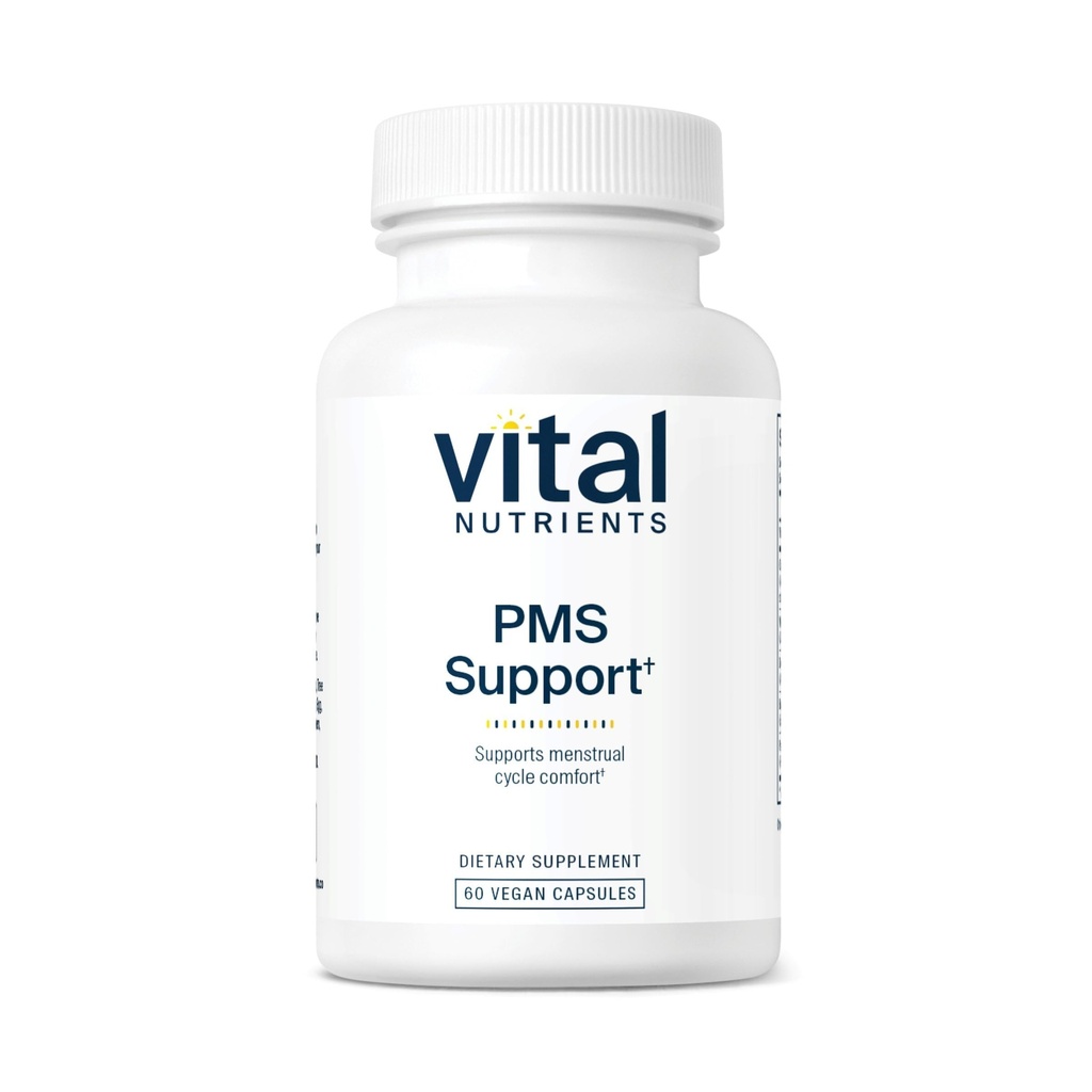 Nutriments vitaux Support PMS - Extrait de baies de vitex et de fleurs de passion pour le soutien prémenstruel et l'équilibre hormonal* - Suppléments de vitamine B6 PMS - sans gluten, sans lait, sans soja - sans OGM - 60 capsules