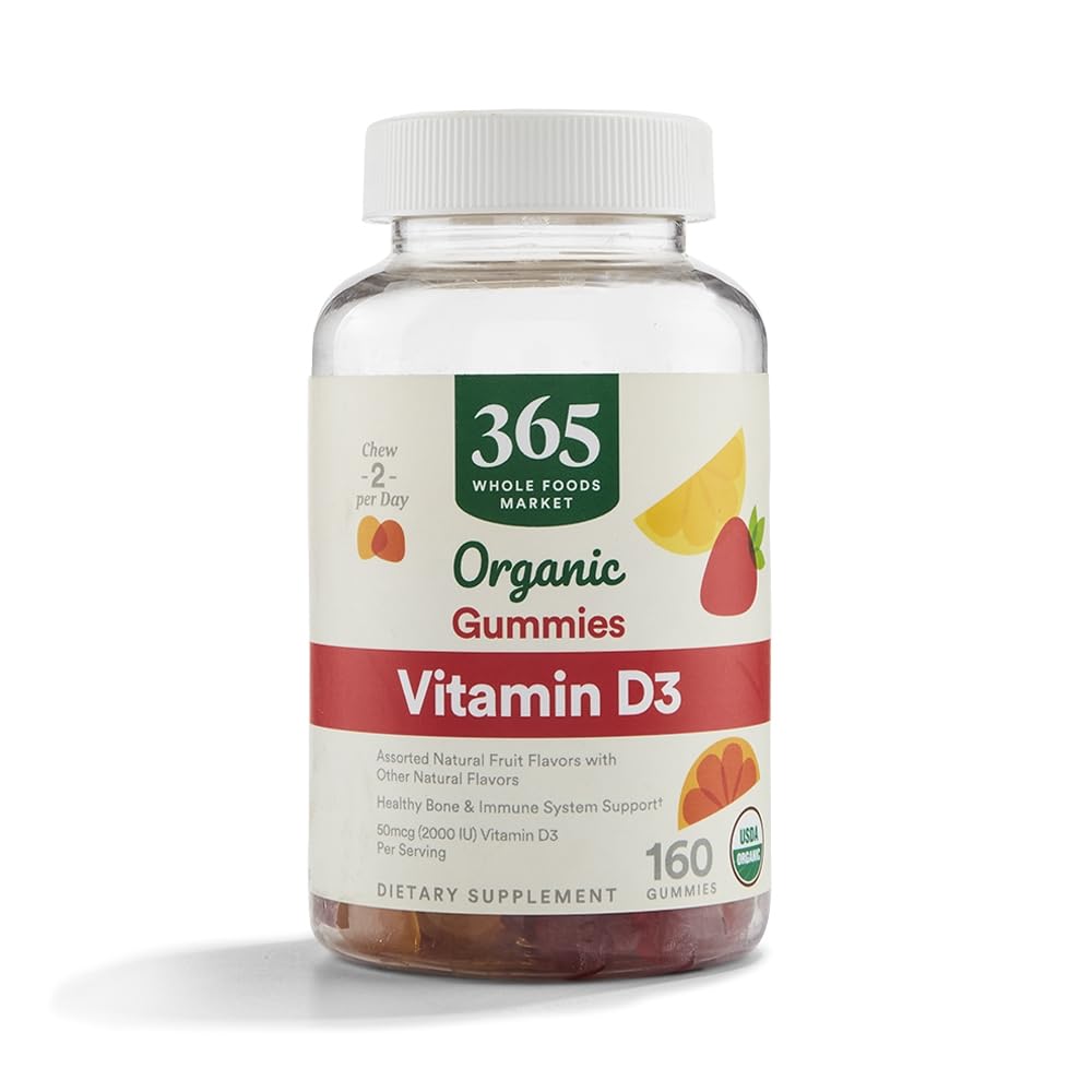 365 par marché des aliments entiers, Vitamine biologique D3 Gummy, 160 Nombre