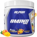 Alpha Suppose Amino NRG+ BCAA Amino Energy Recovery Powder - Mélange d'hydratation avec électrolytes - Focus Blend pour un support optimal de performance chez les hommes et les femmes (30 portions, mangue pêche)