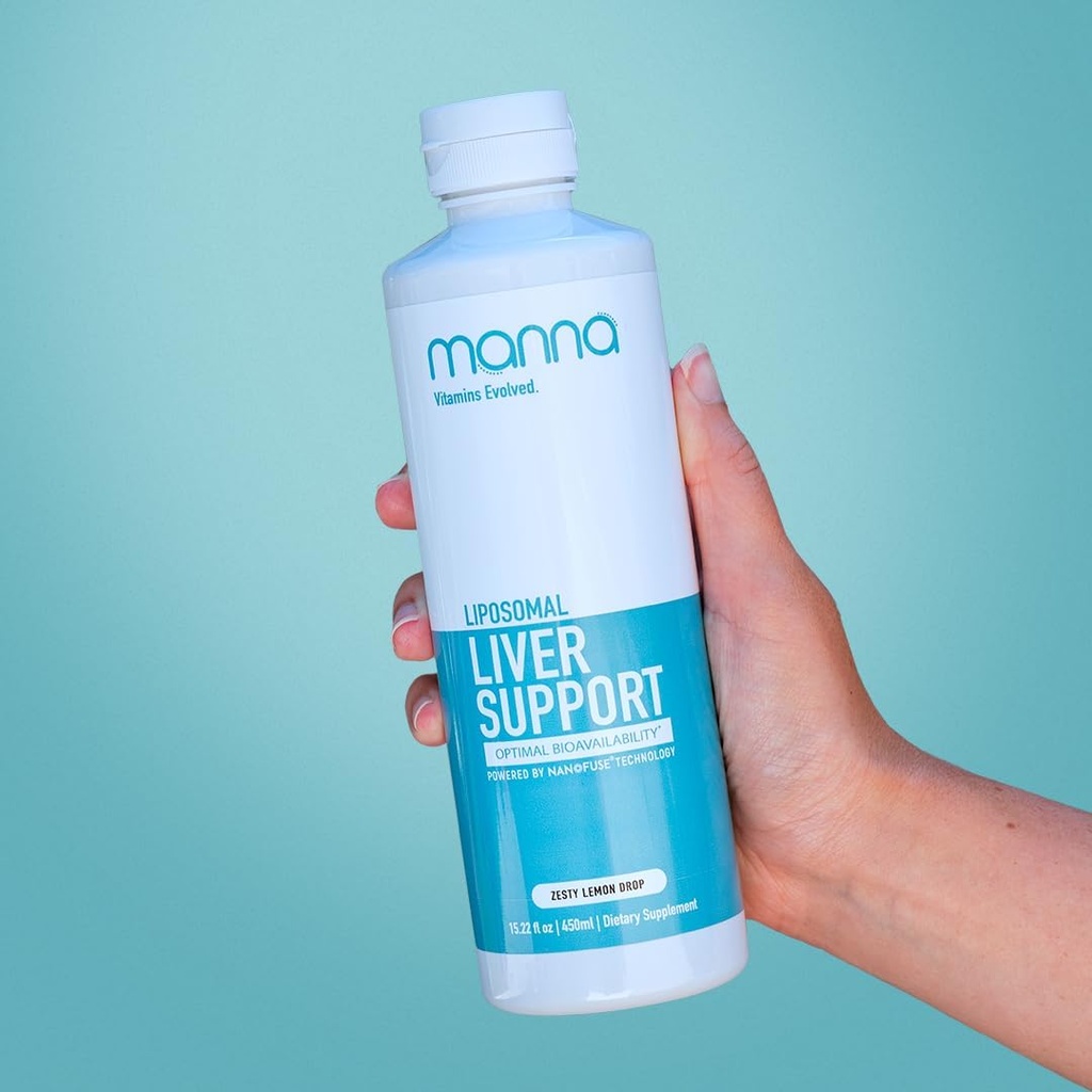Manna Liposomal Liver Support - Liver Cleanse Detox & Repair - Suppléments de soutien du foie pour les femmes et les hommes