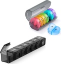 Sukuos 2 Pack Organisateur hebdomadaire de pilules, boîte à pilules quotidienne de 7 jours pour les vitamines, huiles de poisson ou suppléments