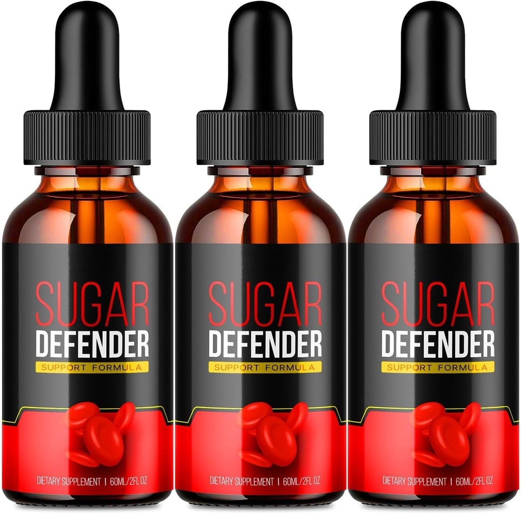VIVE MD Sugar Defender gouttes - Formule officielle - Sucre Defender 24, Sucre Defender liquide, maximum de force sucre Defender supplément avec Hawthorn Berry Organic, Sucre Defender Commentaires (3 Pack)