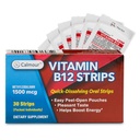 Bandes de vitamine B12 30 Packs Facile Oral Dissolvable Menthe Bandes Aromatisées de 1500 mcg Bandes de VIT B12 Dissolve sous la langue
