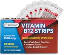Vitamin B12 Strips 30 Pack | Easy Oral Dissolvable Mint Flavored Strips | 1500 mcg Strips | VIT B12 Dissolve Under Tongue | Methylcobalamin B-12 Vitamin Formula | Vegan Friendly & Gluten Free