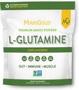 Poudre de L-Glutamine non aromatisée de MariGold - Gut, Immune et soutien musculaire sains, sans OGM, sans gluten, sans soja et sans allergène (5g / 5000mg par portion)