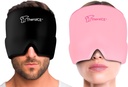 TheraICE Embout de soulagement de la migraine, produits apaisants pour masque de calotte glacée, chapeau de gel de refroidissement, tête de compression visage froid pour tension, stress et gueule de bois