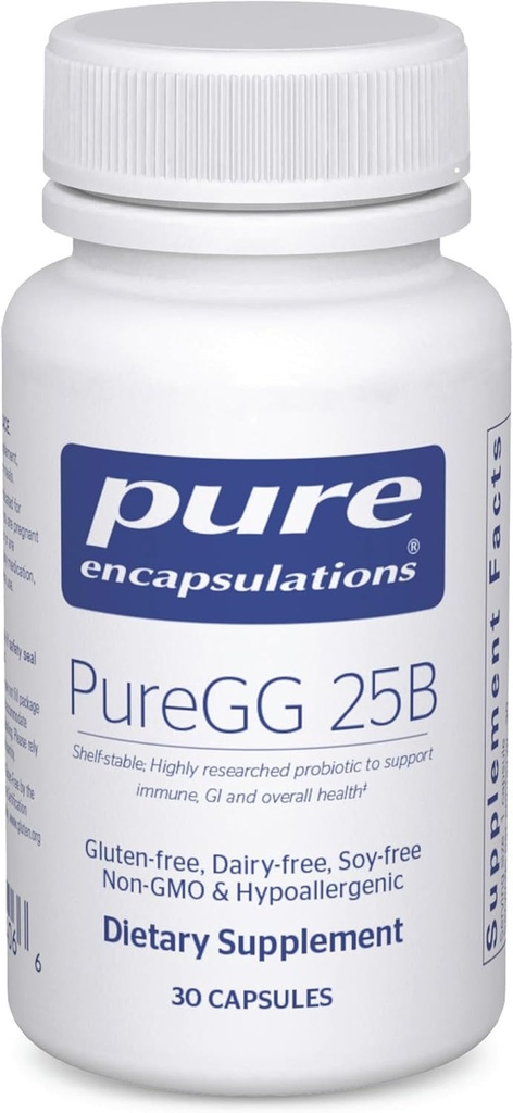 Pure Encapsulations PureGGG 25B) favorise la santé IG et immunitaire à tous les âges 60 capsules