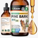 BIO KRAUTER Extrait d'écorce de pin - Riche en antioxydants Supplément liquide - 400 mg French Maritime Pin Extract Drops - Vegan, Alcohol & Sugar Free - 4 Fl Oz