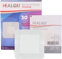 Dressing de l'île HEALQU - 4"x4", 30 Comte - Dressing de gauze stérile bordé individuel enrobé, résistant à l'eau, non tissé - Dressing doux et respirant pour les premiers soins et les soins médicaux