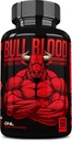 Bull Blood Testostérone Booster pour les hommes - Supplément de testostérone pour l'endurance et l'endurance - Maca Root, Horny Goat Weed, Tribulus Terrestris Extract & Tongkat Ali - Supplément d'amélioration masculine - 60 Ct