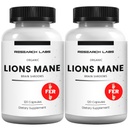 Laboratoires de recherche Organic Lions Mane Supplément Capsules, 2 Fer 1 Ad - 240 Capsules w/Patent LitropaneTM Immune System Booster Nootropic Cerveau Support Champignon Supplément. 10X Extrait comparable 18000mg