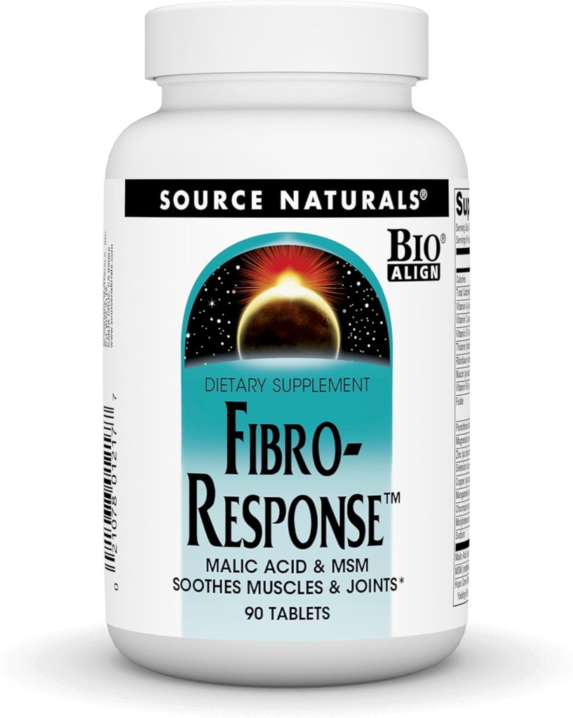 Source Naturelles Fibro-Réponse Bio-aligné Acide Malic & MSM,90 Comprimés