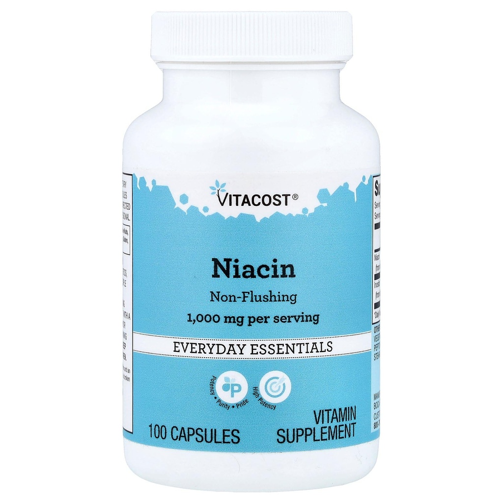 Vitacost Niacin Non - Flushing - 1000 mg par portion - 100 capsules