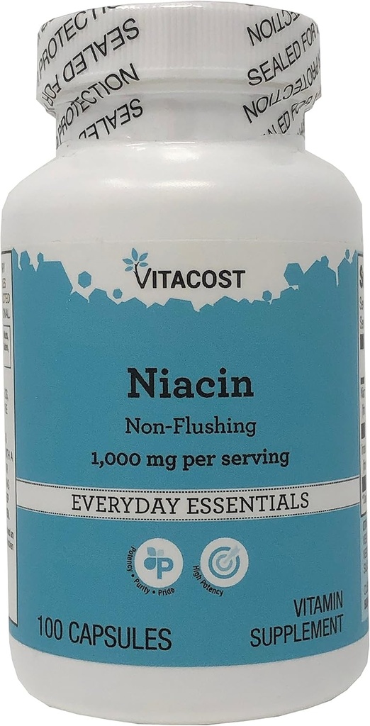 Vitacost Niacin Non - Flushing - 1000 mg per Serving - 100 Capsules