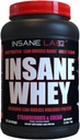 Insane Labz Insane Whey, 100% Muscle Building Whey Protein, BCAA Profile Amino, Mass Gainer, Remplacement des repas (Fraises et crème, 30 portions)