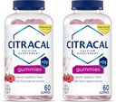 CITRACAL Supplément de calcium Gummies, Calcium à croquer avec vitamine D3, soutient la santé des os, Calcium Chews pour les 12 ans et plus, Flaveur de framboise naturelle, 60 comte (paquet de 2)