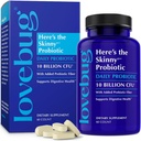LOVEBUG Skinny Prébiotiques et probiotiques pour les femmes Digestive Health & Immune Support - 10 milliards CFU Probiotic Strains Gut Health, Gas, Constipation & Bloating, 60ct