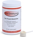 Glut Immune La poudre de glutamine la plus fine Sans lait 300g Bien Sagesse, naturellement supérieure supplément de glutamine collée pour la santé de Gut, Immune Focus & Recovery avec 60 portions
