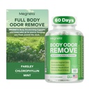 Supplément de désodorisation du corps, pilules de contrôle de l'odeur interne naturelle pour les hommes et les femmes, gélules de chlorophylle pour la peau, la respiration et la santé gustative (60 capsules)