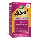 La nature est vivante ! Vitamines pour femmes 50 Plus, Multivitamine complète, Formule à haute puissance, avec B12 méthylé, sans gluten, 60 comprimés