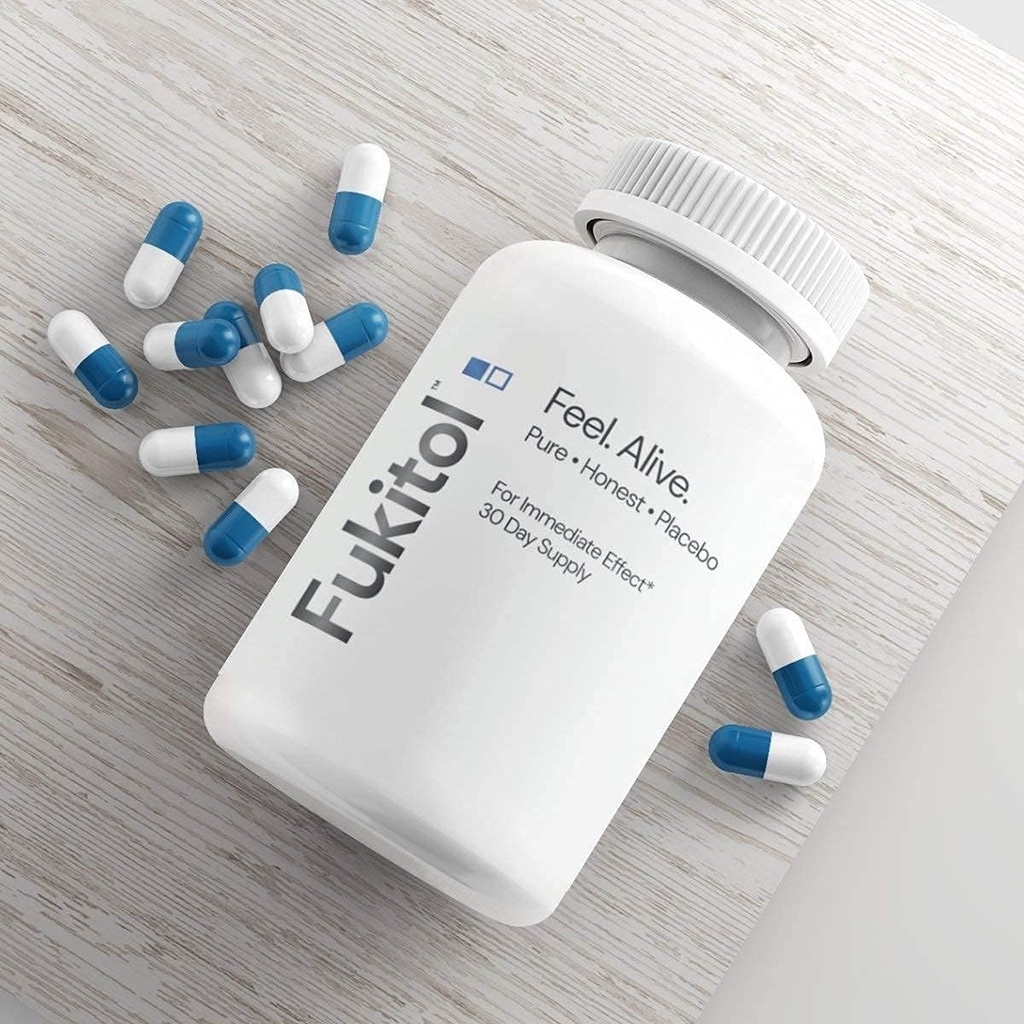 Fukitol Placebo pilules 30 ct - Quand il est temps de faire un changement - Pure et honnête pilule de sucre