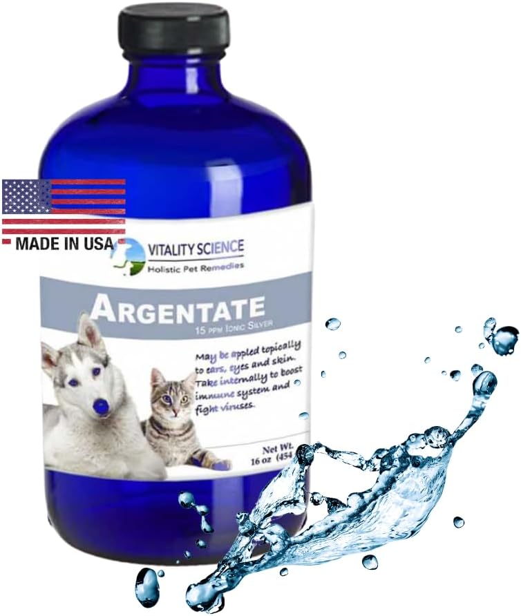 Vitality Science Argentate Ionic Silver pour chiens Promote l'environnement Oxygen-Rich (16oz)