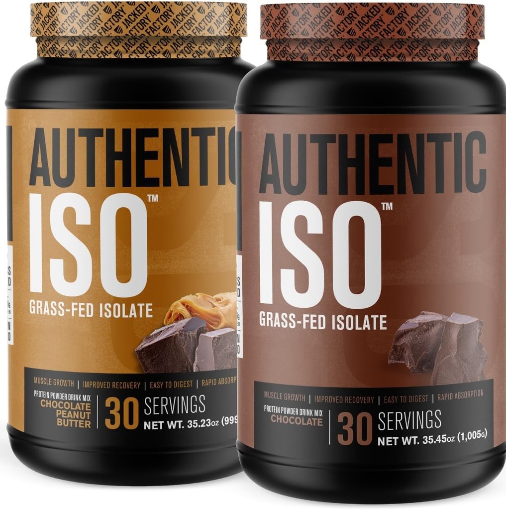 Poudre isolate de protéines de lactosérum de l'ISO - faible teneur en glucides, protéines de construction musculaire non-OGM avec/sans remplissage (Beurre d'arachide de chocolat, 30sv) et (chocolat, 30sv)