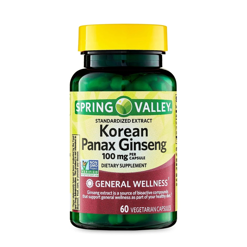 Convergence Korean Panax Ginseng Vegetarian Capsules, 100 mg, 60 Count