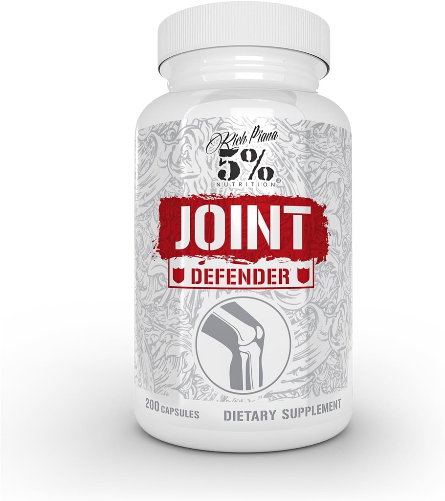 5 % Nutrition Riche Piana Joint Defender Supplément maximum de soutien articulaire Collagène, Glucosamine, Chondroïtine, Curcumine curcumine avec poivre noir, MSM, acide hyaluronique