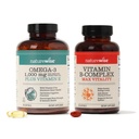 NatureWise 1000mg Omega 3 600mg EPA 400mg DHA avec complexe de vitamine E 180ct et vitamine B pour les femmes et les hommes 150 Softgels[5-Mois]