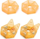 Organisateur hebdomadaire Grande boîte à pilules de 7 jours Organisateur Daily Medicine Case for Vitamine Fish Oil Pills Suppléments Arthrite Friendly