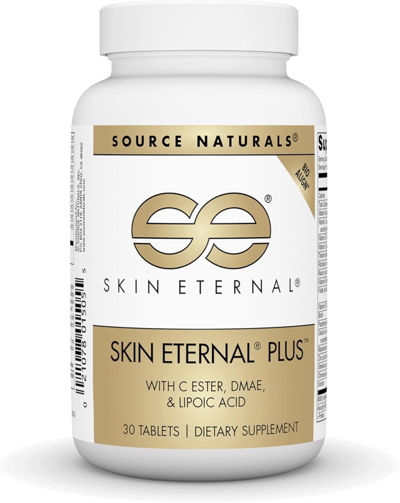Source Naturals Skin Eternal Plus, avec C Ester, DMAE et acide lipoïque - 30 comprimés