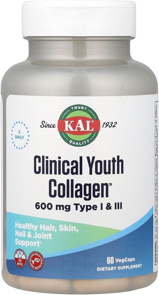 Kal 600 Mg Clinical Youth Collagen Type I & Iii, 60 Compte